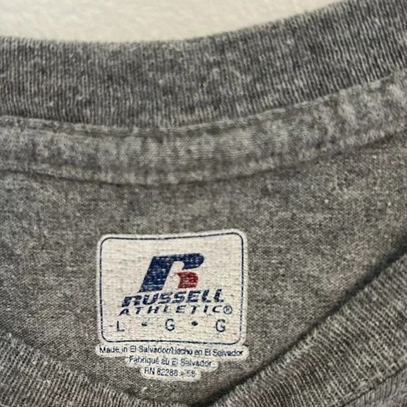 University of Maine Black Bears Gray NCAA Russell Athletic T-Shirt Size Large. - Picture 7 of 7